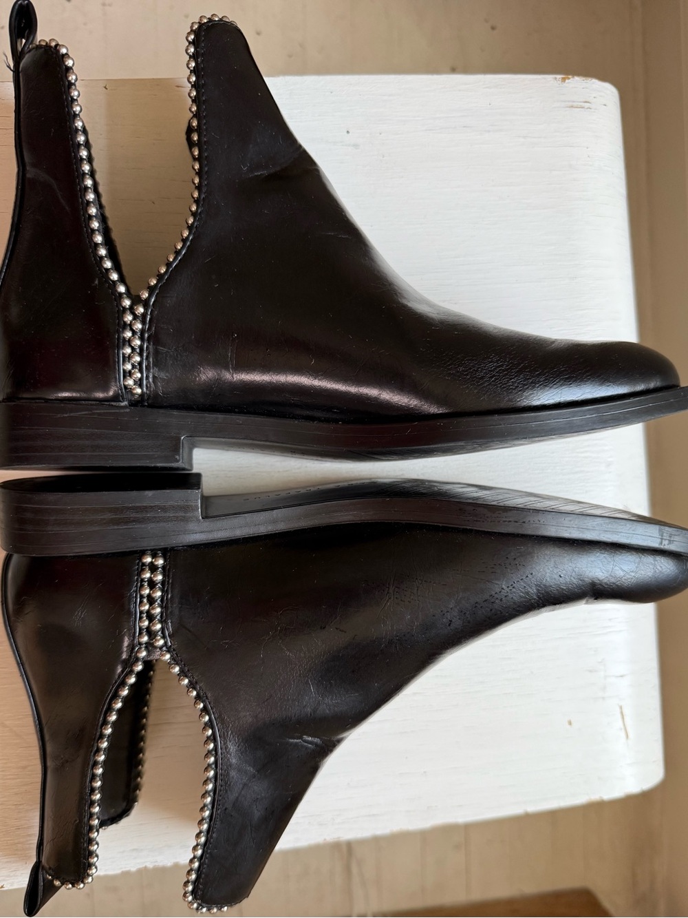 Zara women’s Chelsea Boot with Stud Trim
